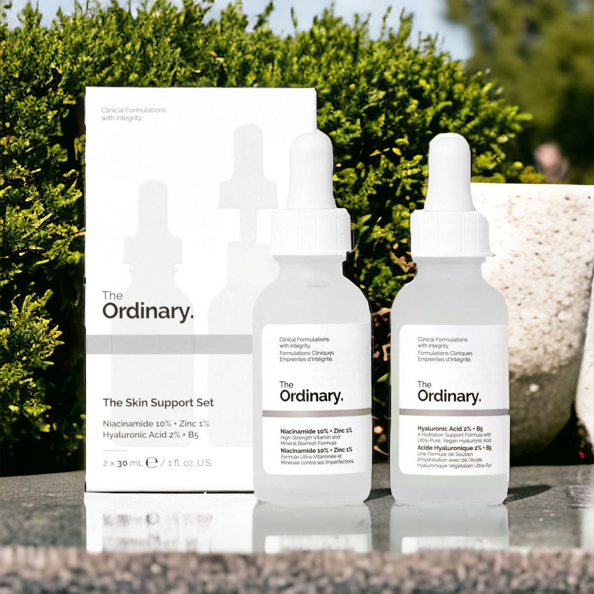 THE ORDINARY THE SKIN SUPPORT SET ( NIACINAMIDE & HYALURONIC ACID )
